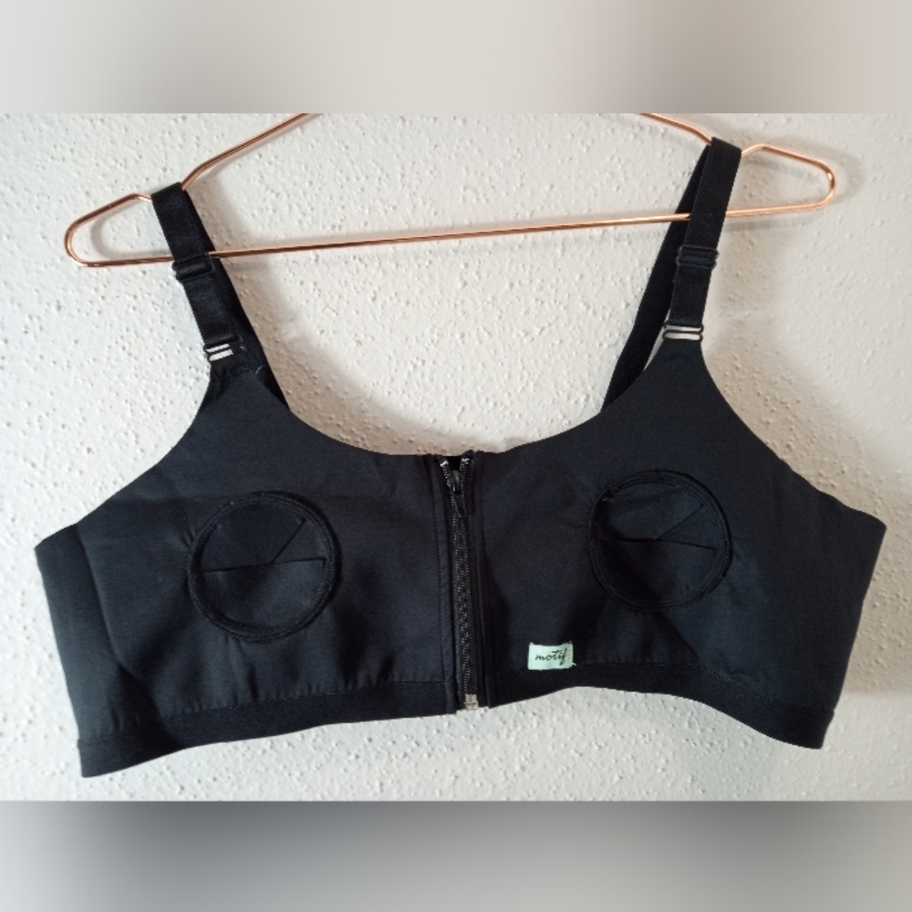 Motif Black Breastfeeding Bra L-Plus with Velcro